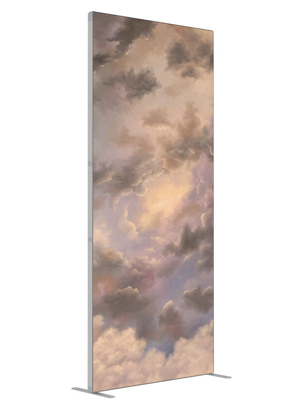 Boundless Cloudscape Sky shown at an angled view, photography backdrop panel for Denny StudioEdge silicone edge frame, 3 ft