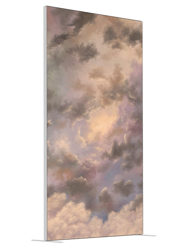 Boundless Cloudscape Sky shown at an angled view, photography backdrop panel for Denny StudioEdge silicone edge frame, 4 ft