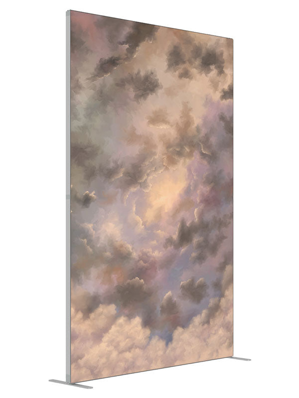 Boundless Cloudscape Sky shown at an angled view, photography backdrop panel for Denny StudioEdge silicone edge frame, 5 ft