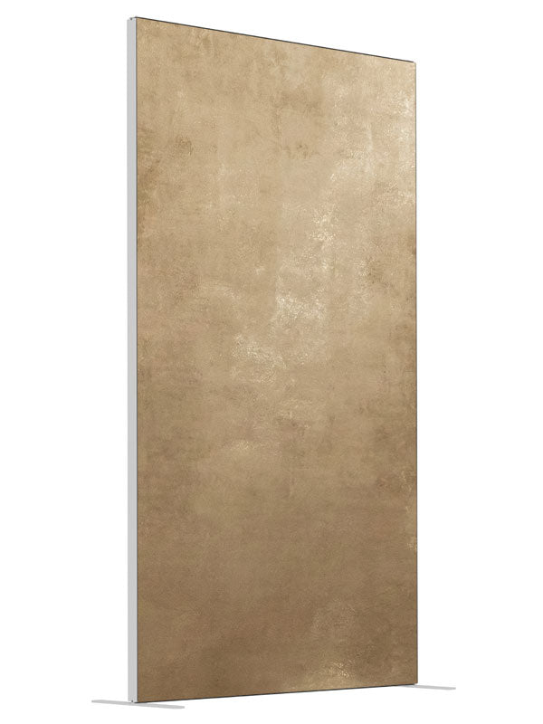 Bramley Light Tan Textured Studio shown at an angled view, photography backdrop panel for Denny StudioEdge silicone edge frame, 4 ft