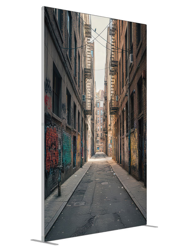 Brick alley street graffiti fire escape printed backdrop angled 5ft - Denny StudioEdge SECP-8862