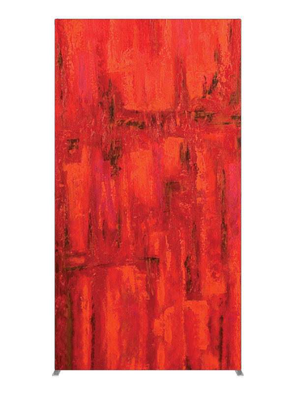 Bright red textured brushwork, photography backdrop panel for Denny StudioEdge silicone edge frame, 4 ft