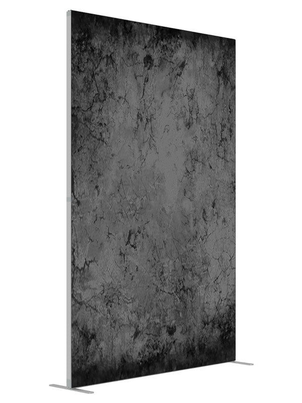 Brittany Gray Texture shown at an angled view, photography backdrop panel for Denny StudioEdge silicone edge frame, 5 ft