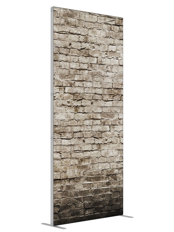Broadway Brick shown at an angled view, photography backdrop panel for Denny StudioEdge silicone edge frame, 3 ft