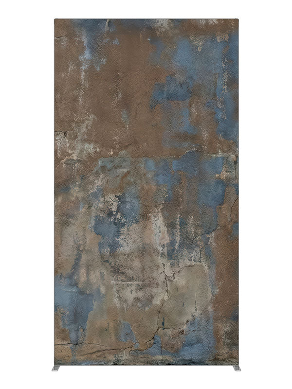 Brown Blue Textured Plaster Wall, photography backdrop panel for Denny StudioEdge silicone edge frame, 4 ft
