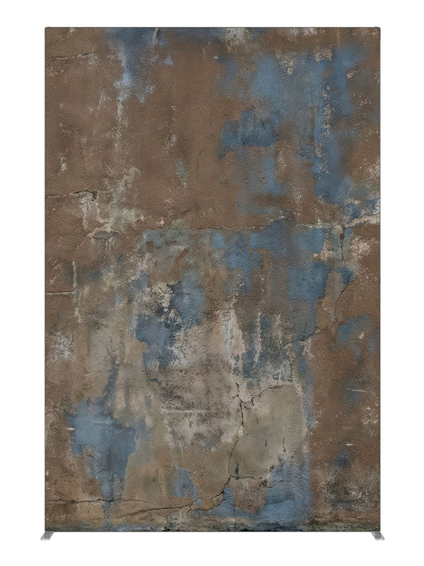 Brown Blue Textured Plaster Wall, photography backdrop panel for Denny StudioEdge silicone edge frame, 5 ft