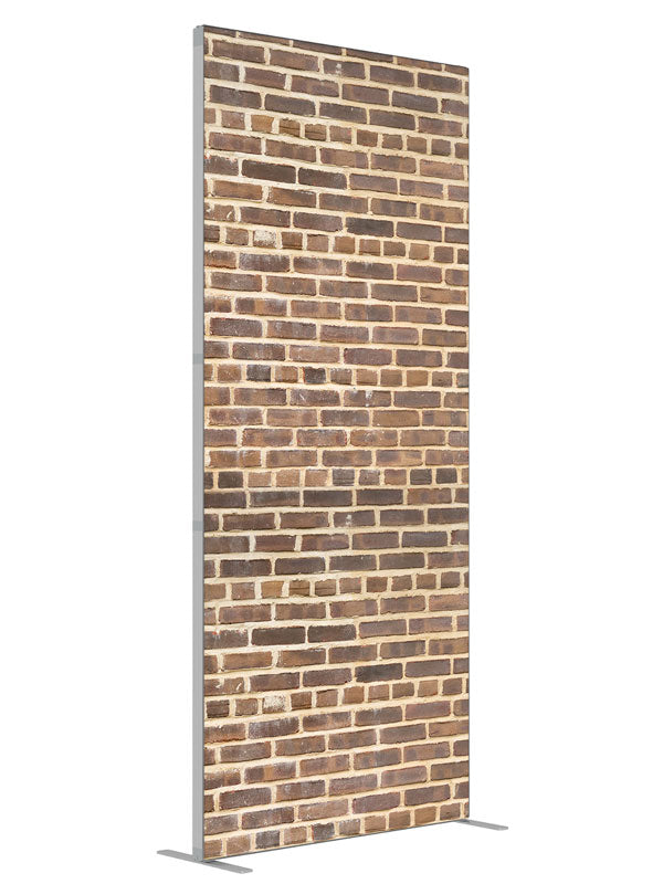 Brown Brick shown at an angled view, photography backdrop panel for Denny StudioEdge silicone edge frame, 3 ft