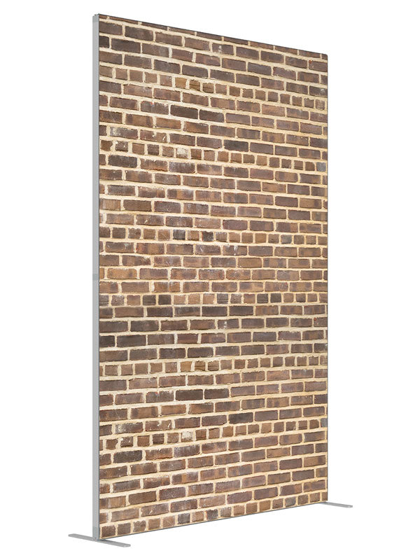 Brown Brick shown at an angled view, photography backdrop panel for Denny StudioEdge silicone edge frame, 5 ft