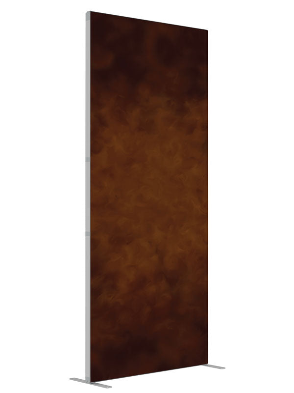 Brown Harmony Brown Texture shown at an angled view, photography backdrop panel for Denny StudioEdge silicone edge frame, 3 ft