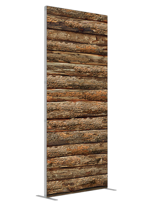 Brown Log shown at an angled view, photography backdrop panel for Denny StudioEdge silicone edge frame, 3 ft