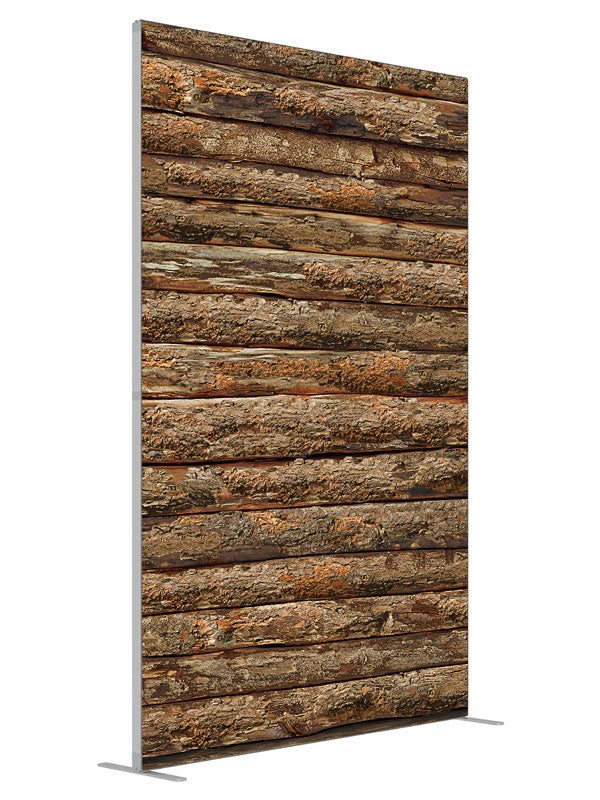 Brown Log shown at an angled view, photography backdrop panel for Denny StudioEdge silicone edge frame, 5 ft