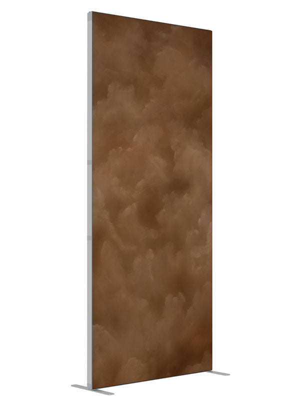 Brown Sailor's Fear shown at an angled view, photography backdrop panel for Denny StudioEdge silicone edge frame, 3 ft