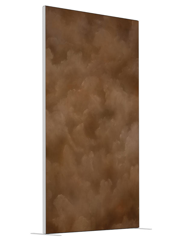 Brown Sailor's Fear shown at an angled view, photography backdrop panel for Denny StudioEdge silicone edge frame, 4 ft