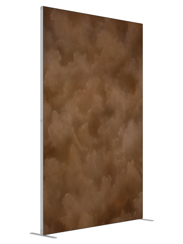 Brown Sailor's Fear shown at an angled view, photography backdrop panel for Denny StudioEdge silicone edge frame, 5 ft