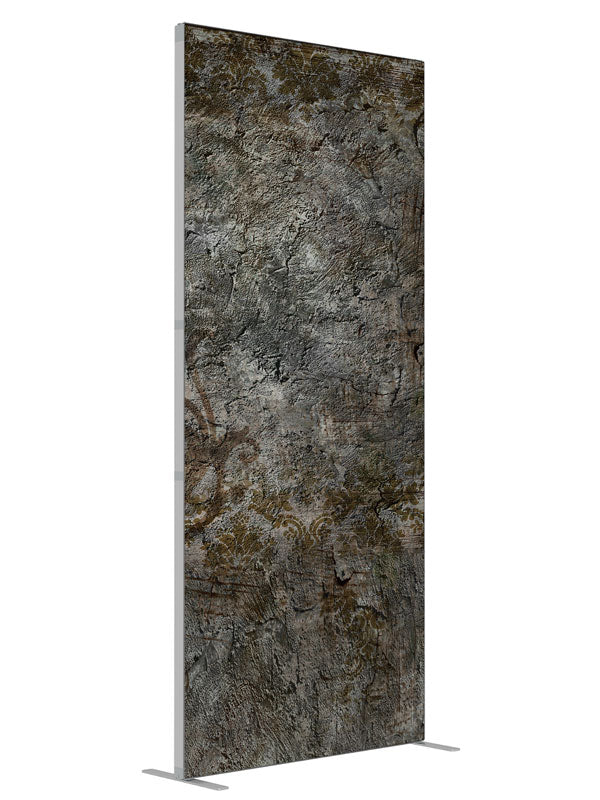 Brown Scrolled Texture shown at an angled view, photography backdrop panel for Denny StudioEdge silicone edge frame, 3 ft