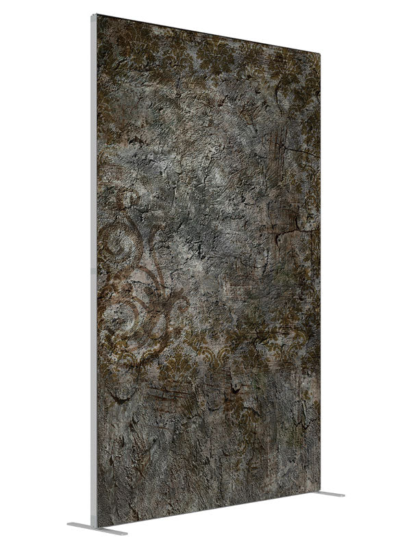 Brown Scrolled Texture shown at an angled view, photography backdrop panel for Denny StudioEdge silicone edge frame, 5 ft