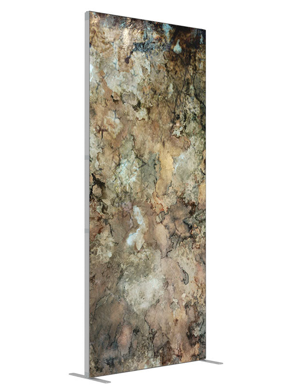 Brown tan stone texture shown at an angled view, photography backdrop panel for Denny StudioEdge silicone edge frame, 3 ft