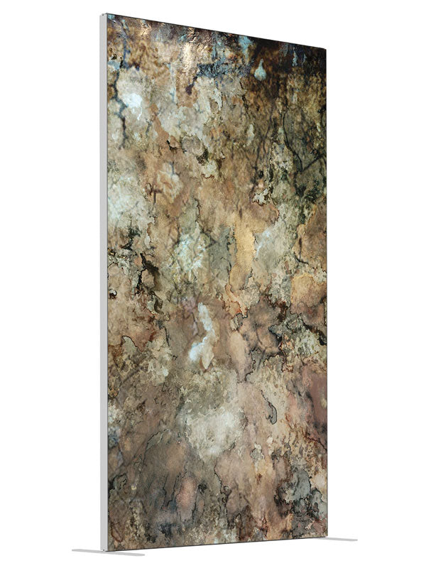 Brown tan stone texture shown at an angled view, photography backdrop panel for Denny StudioEdge silicone edge frame, 4 ft