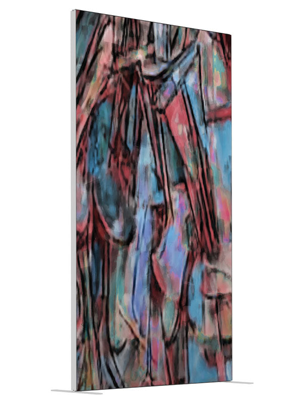 Brown teal blue folded form shown at an angled view, photography backdrop panel for Denny StudioEdge silicone edge frame, 4 ft