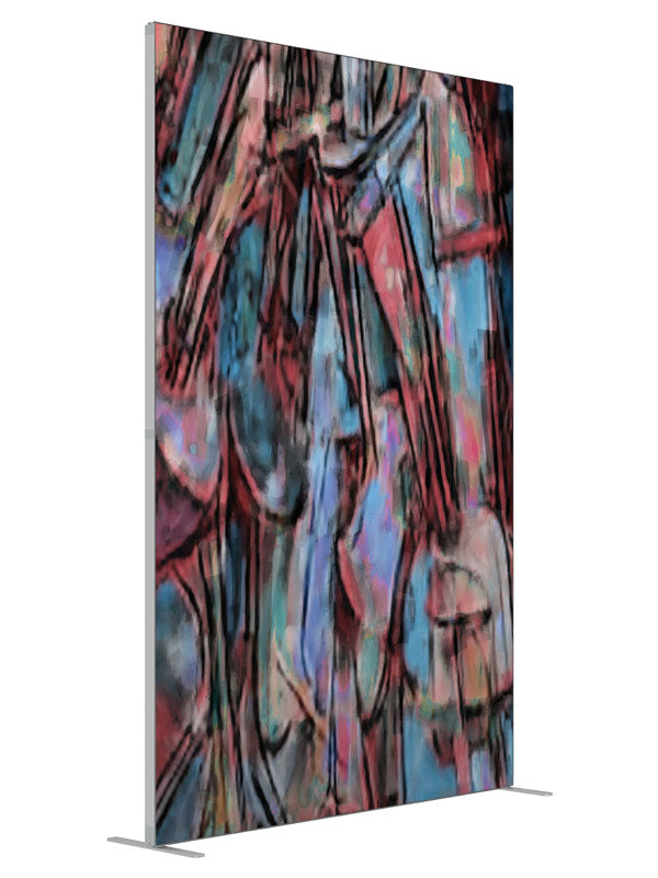 Brown teal blue folded form shown at an angled view, photography backdrop panel for Denny StudioEdge silicone edge frame, 5 ft