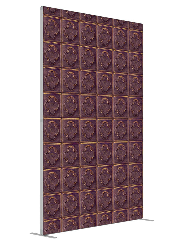Brown Tile Embossed Tile shown at an angled view, photography backdrop panel for Denny StudioEdge silicone edge frame, 5 ft