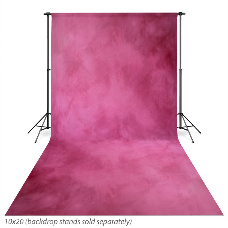 Bubblegum Vivid Pink mottled texture photography backdrop shown at the full 10x20 size CP-9008