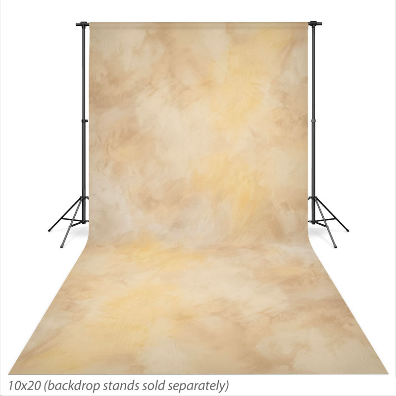 Honey Linen Buttercream Gold mottled texture photography backdrop shown at the full 10x20 size CP-8991
