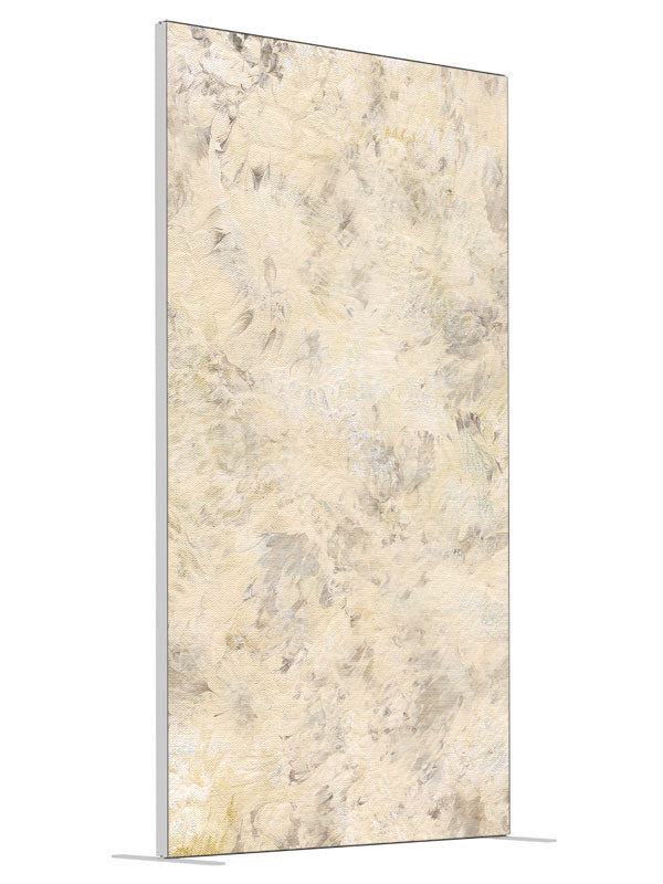 Buttermilk shown at an angled view, photography backdrop panel for Denny StudioEdge silicone edge frame, 4 ft