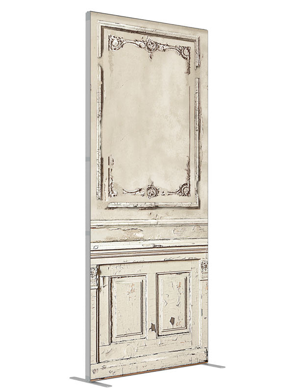 Bygone Estate shown at an angled view, photography backdrop panel for Denny StudioEdge silicone edge frame, 3 ft