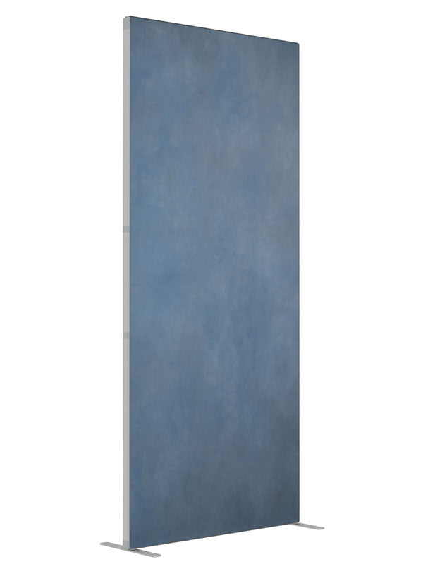 Cadet Blue and Grey shown at an angled view, photography backdrop panel for Denny StudioEdge silicone edge frame, 3 ft