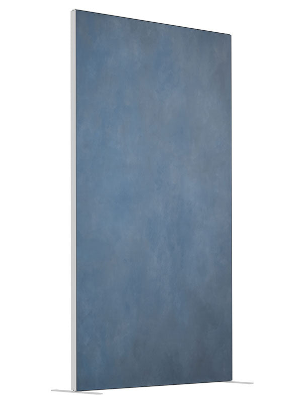 Cadet Blue and Grey shown at an angled view, photography backdrop panel for Denny StudioEdge silicone edge frame, 4 ft