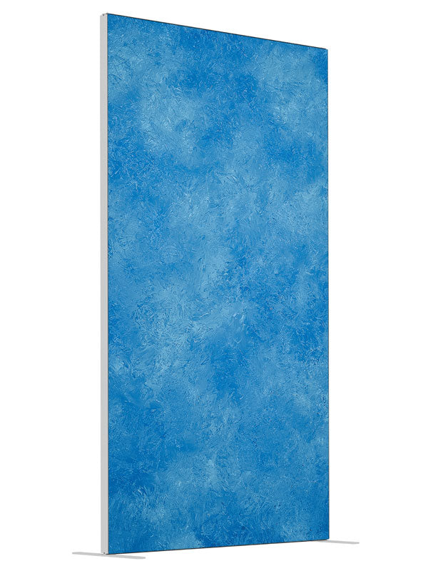 Caribbean Blue shown at an angled view, photography backdrop panel for Denny StudioEdge silicone edge frame, 4 ft