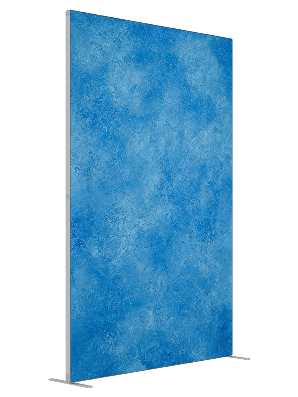 Caribbean Blue shown at an angled view, photography backdrop panel for Denny StudioEdge silicone edge frame, 5 ft