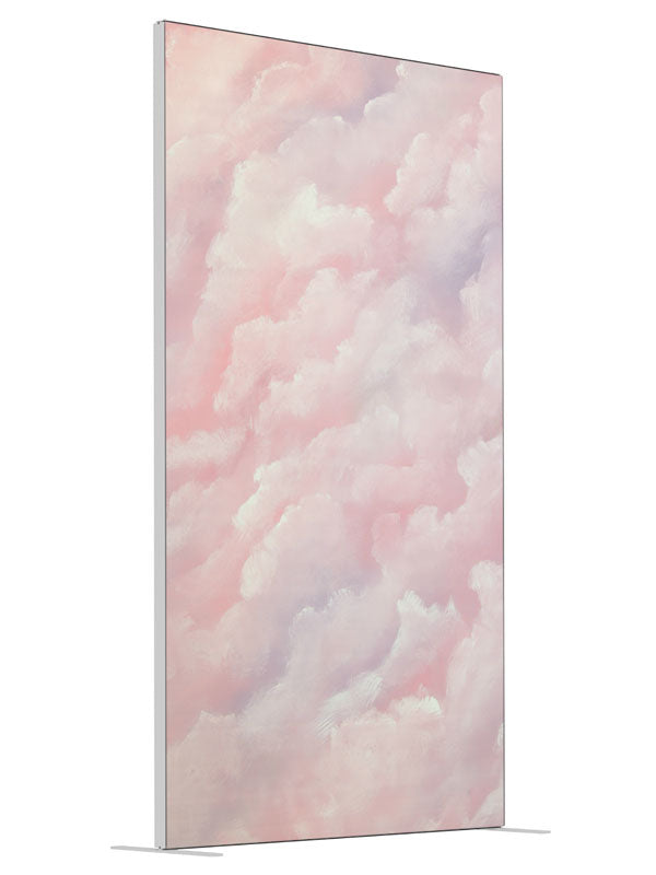 Carnation Dawn shown at an angled view, photography backdrop panel for Denny StudioEdge silicone edge frame, 4 ft