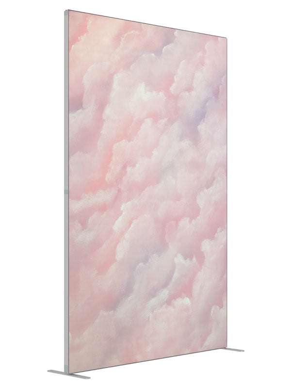 Carnation Dawn shown at an angled view, photography backdrop panel for Denny StudioEdge silicone edge frame, 5 ft