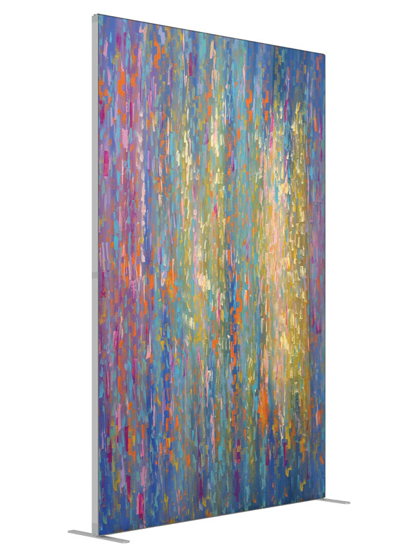 Cascade rhythm multi color brushstroke printed backdrop angled 5ft - Denny StudioEdge SEOM-2597