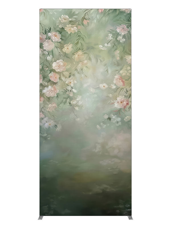Cascading white floral garden green printed backdrop 3ft - Denny StudioEdge SECP-8769