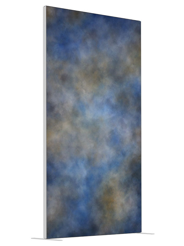 Celestial Blue shown at an angled view, photography backdrop panel for Denny StudioEdge silicone edge frame, 4 ft