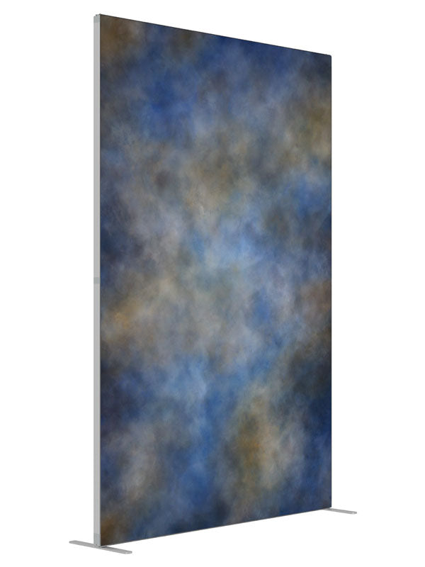 Celestial Blue shown at an angled view, photography backdrop panel for Denny StudioEdge silicone edge frame, 5 ft