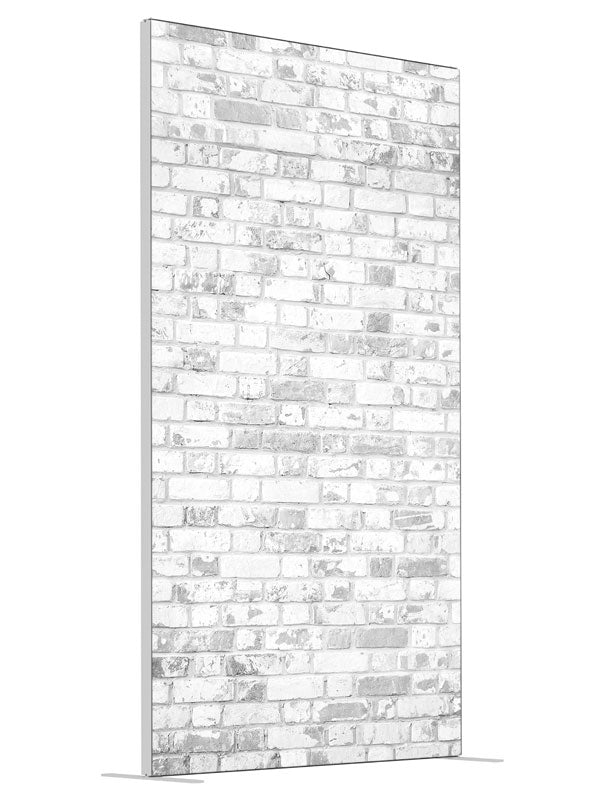 Chalky Brick shown at an angled view, photography backdrop panel for Denny StudioEdge silicone edge frame, 4 ft