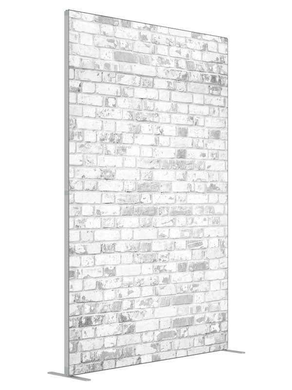 Chalky Brick shown at an angled view, photography backdrop panel for Denny StudioEdge silicone edge frame, 5 ft
