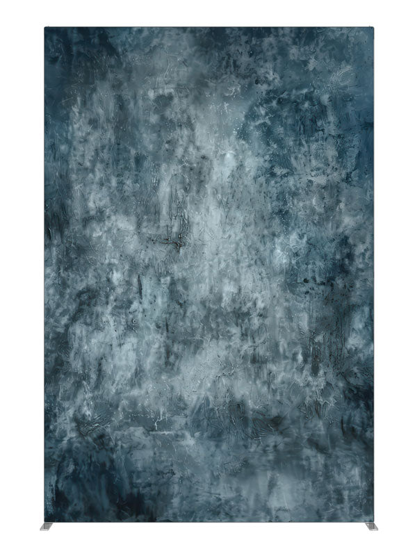Charcoal Blue Abstract Stone, photography backdrop panel for Denny StudioEdge silicone edge frame, 5 ft