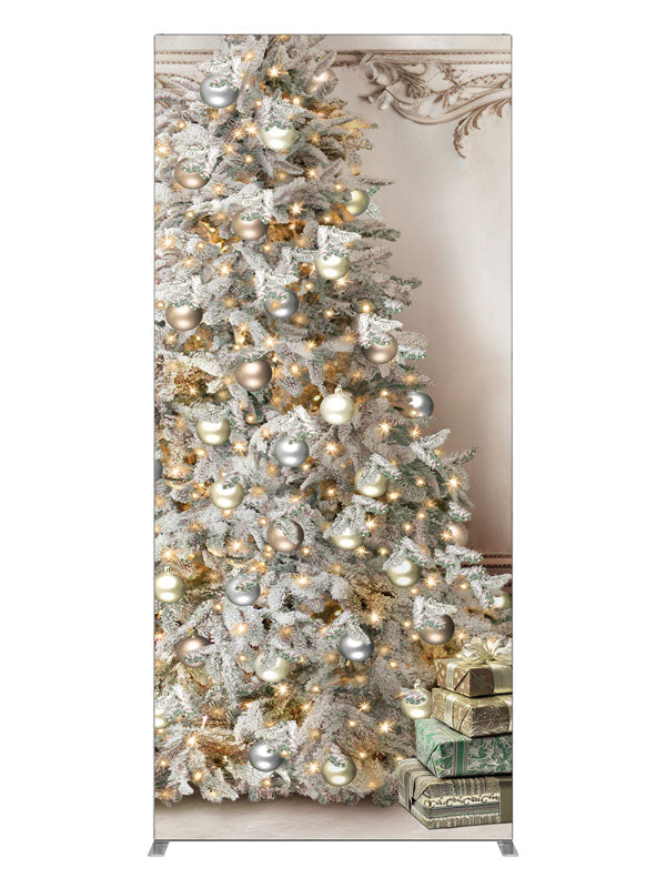 Christmas Baroque Tree, photography backdrop panel for Denny StudioEdge silicone edge frame, 3 ft