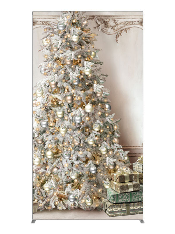 Christmas Baroque Tree, photography backdrop panel for Denny StudioEdge silicone edge frame, 4 ft