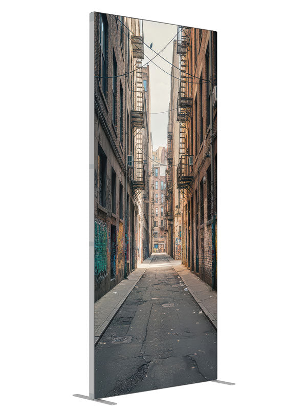 City alley graffiti brick buildings printed backdrop angled 3ft - Denny StudioEdge SECP-8862