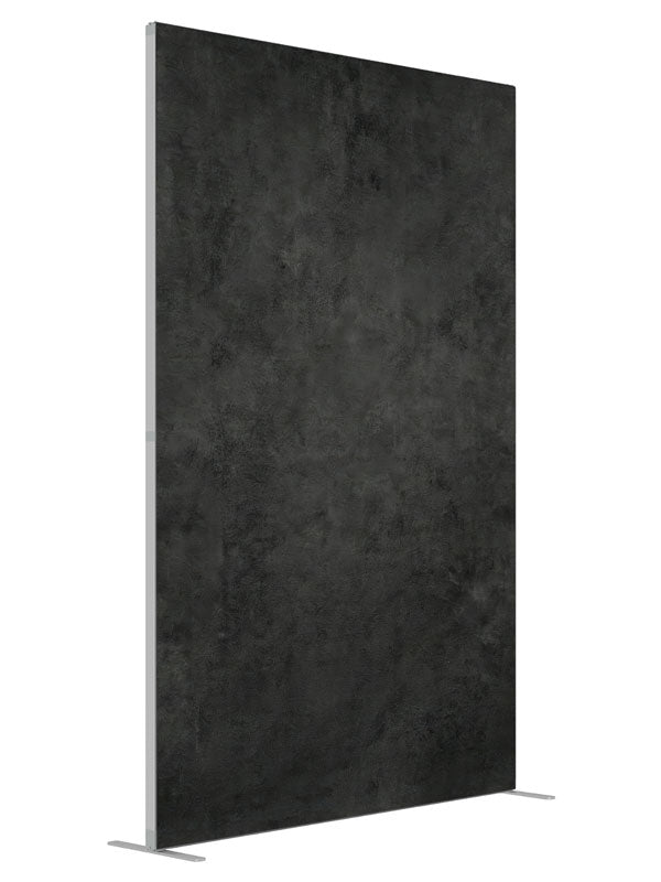 Claremont Deep Gray Painterly Texture shown at an angled view, photography backdrop panel for Denny StudioEdge silicone edge frame, 5 ft