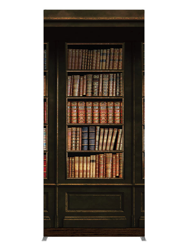 Classic library bookshelf dark wood printed backdrop 3ft - Denny StudioEdge SECP-8502