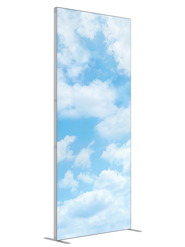 Cloudy Day shown at an angled view, photography backdrop panel for Denny StudioEdge silicone edge frame, 3 ft