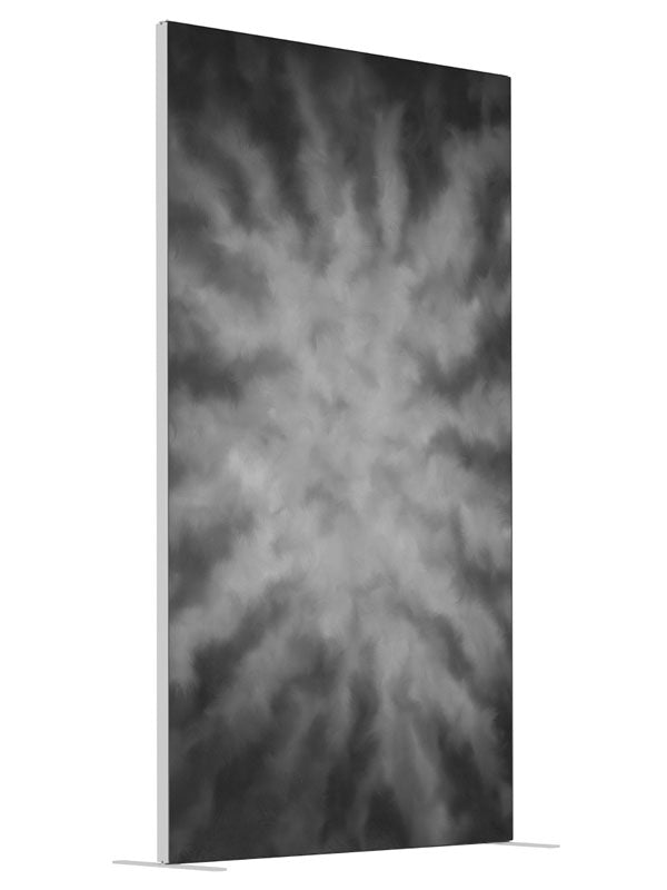 Cloudy Gray shown at an angled view, photography backdrop panel for Denny StudioEdge silicone edge frame, 4 ft