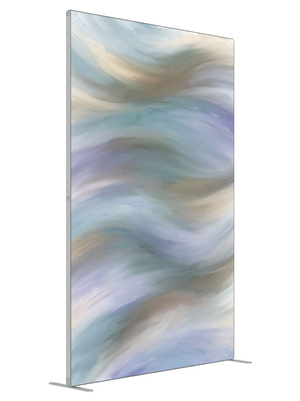 Coalesce shown at an angled view, photography backdrop panel for Denny StudioEdge silicone edge frame, 5 ft
